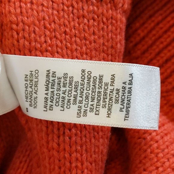 Joe Fresh|NWT Cumberland Red Knitted Crew Neck Sweater With Pattern Acrylic - Picture 14 of 15